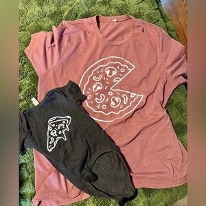 Matching mommy & me tops - pizza/slice